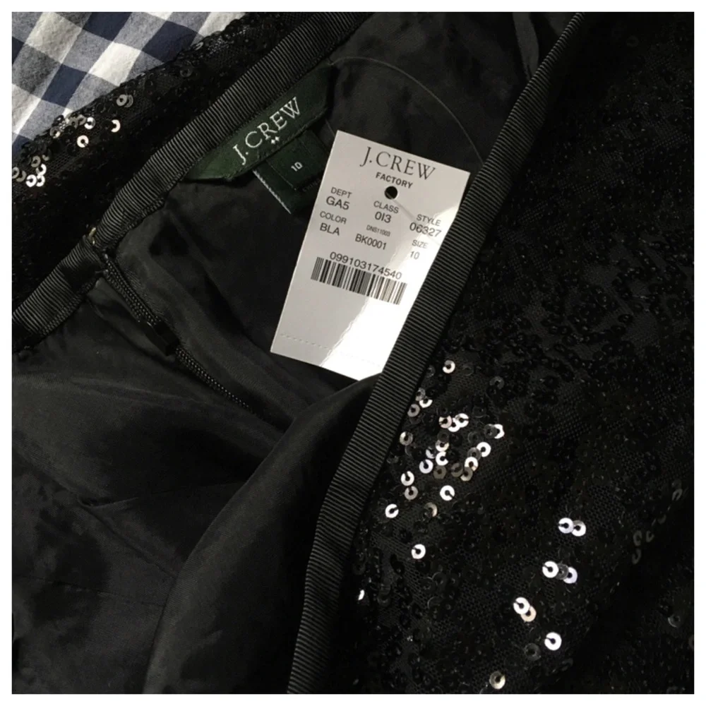 J. Crew Black Sequin Skirt - Picture 3 of 7
